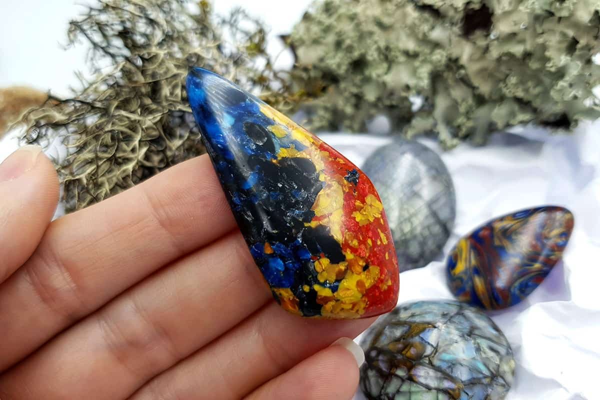 4 pcs Labradorite Pietersite Stone Mix (Set #4) Cabochons SweetyBijou Cabochons   