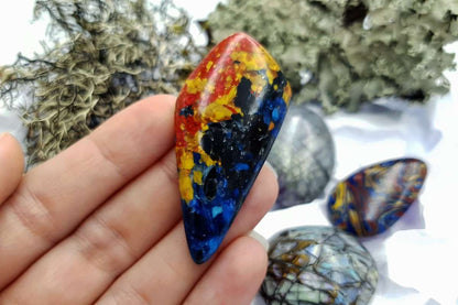 4 pcs Labradorite Pietersite Stone Mix (Set #4) Cabochons SweetyBijou Cabochons   