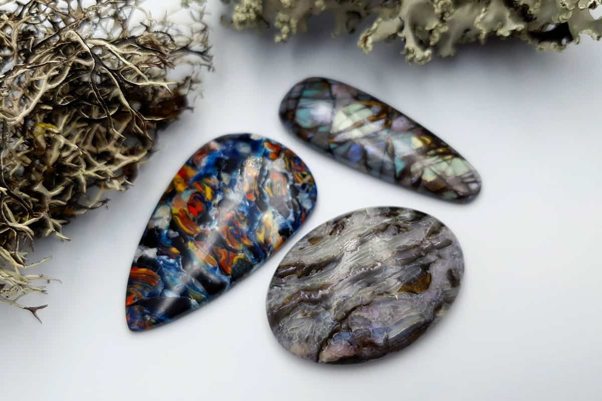 3 pcs Labradorite Pietersite Stone Mix (Set #7) Cabochons SweetyBijou Cabochons   