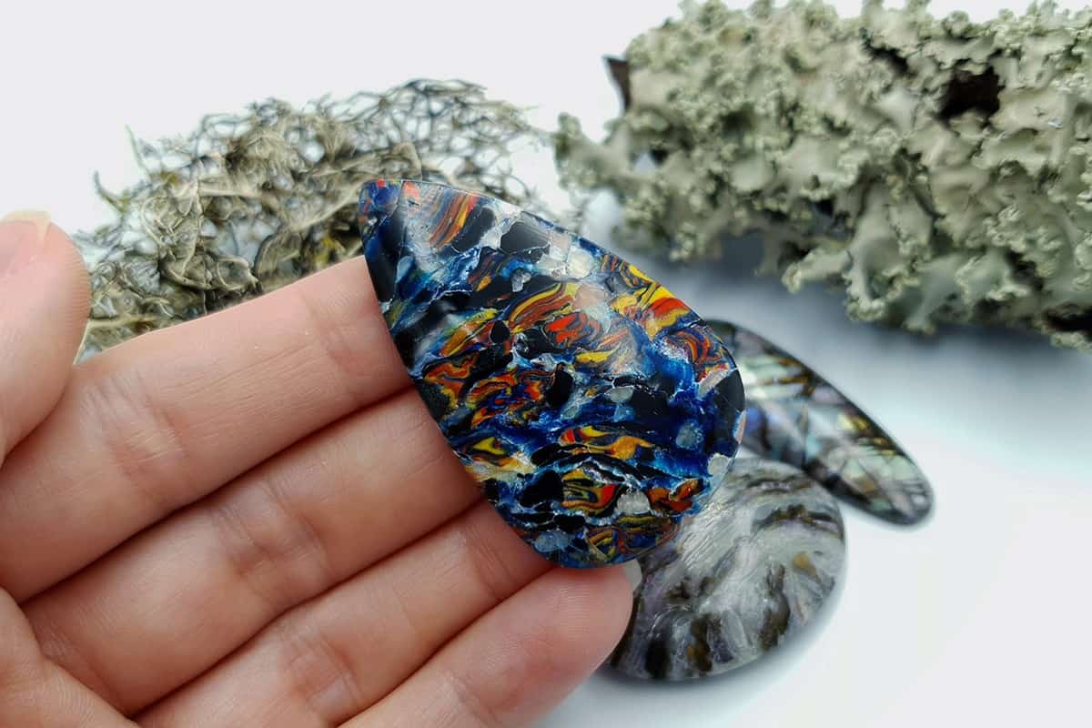 3 pcs Labradorite Pietersite Stone Mix (Set #7) Cabochons SweetyBijou Cabochons   