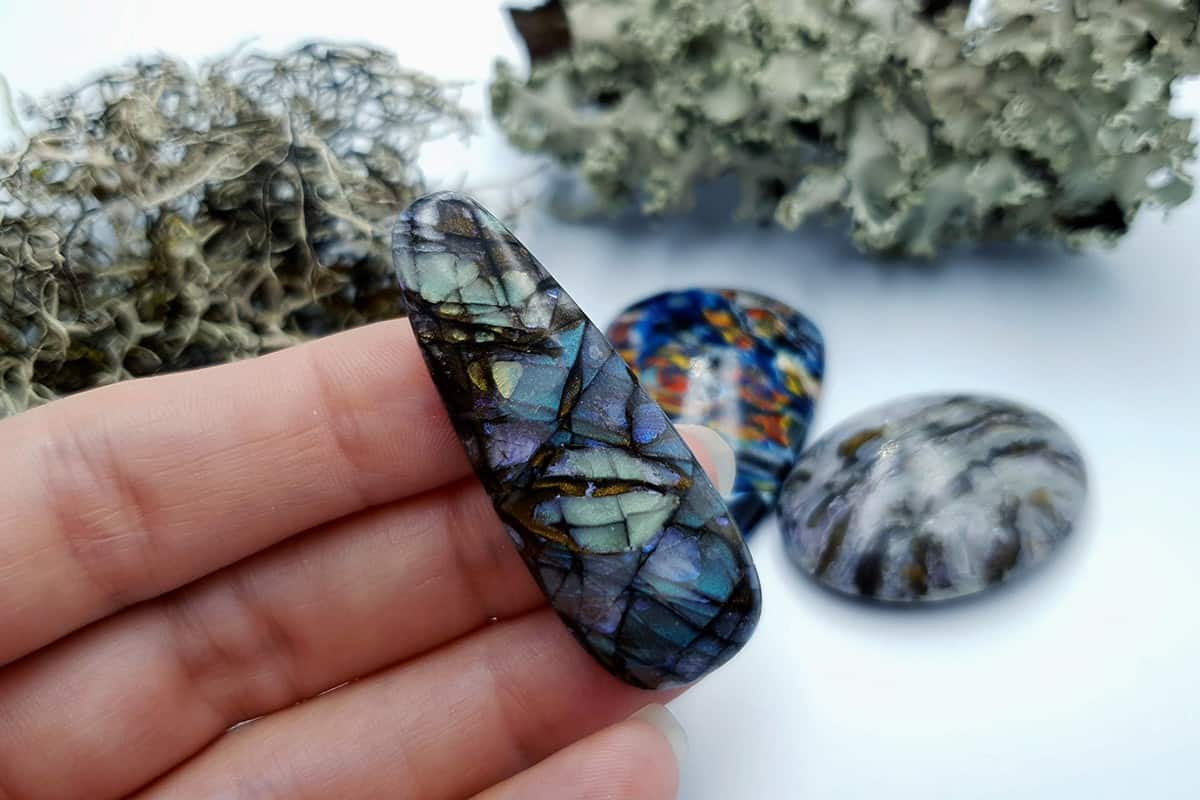 3 pcs Labradorite Pietersite Stone Mix (Set #7) Cabochons SweetyBijou Cabochons   