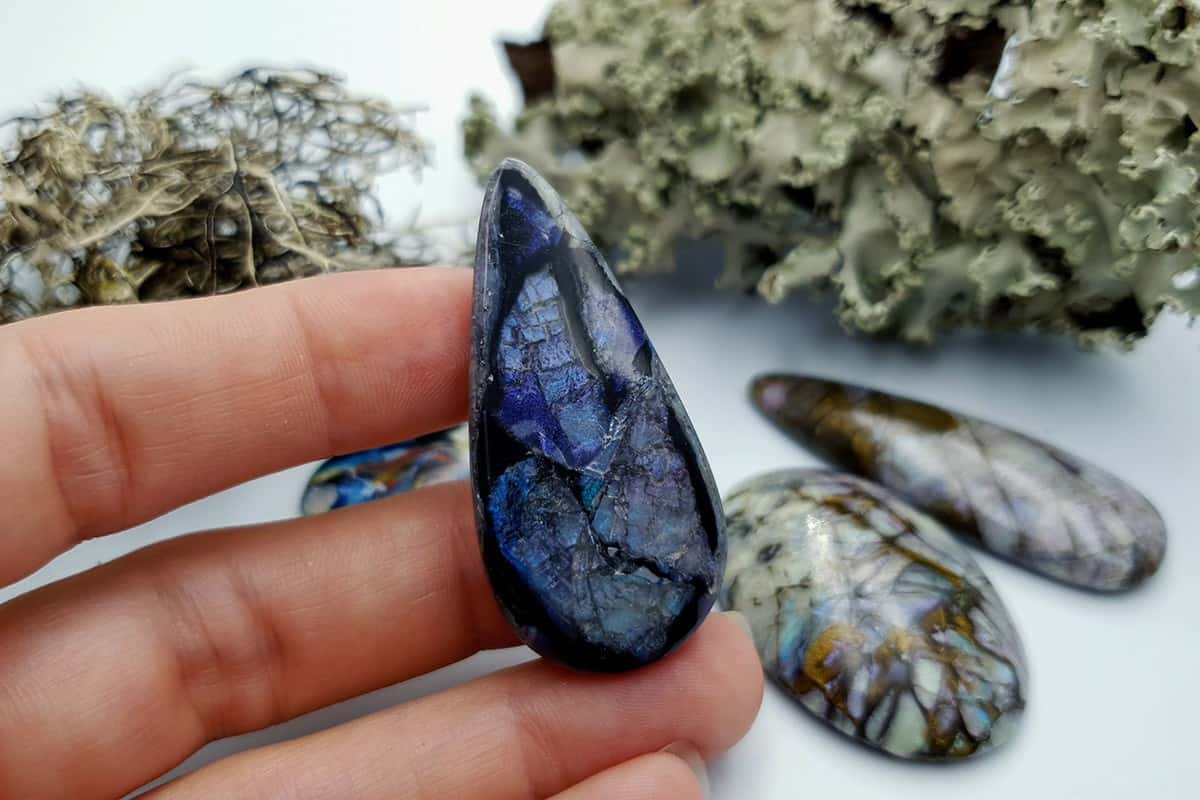 4 pcs Labradorite Pietersite Stone Mix (Set #9) Cabochons SweetyBijou Cabochons   