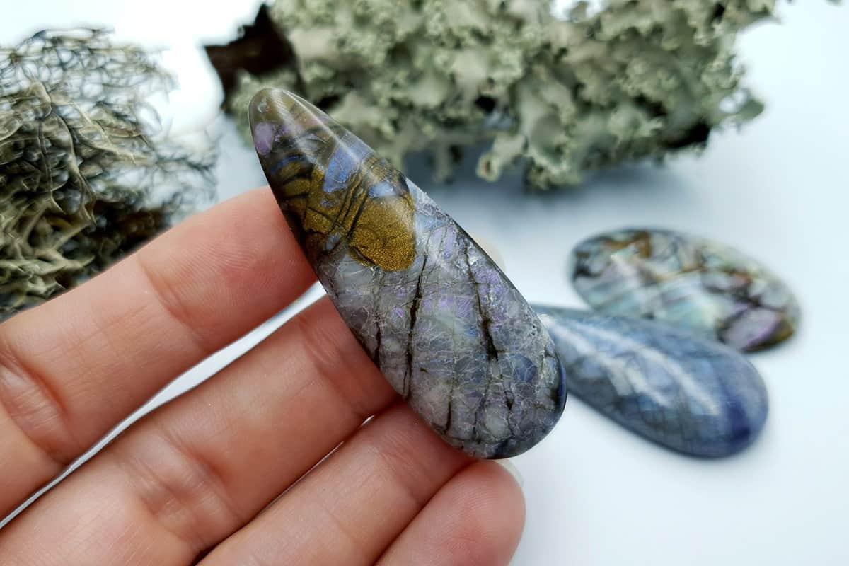 4 pcs Labradorite Pietersite Stone Mix (Set #9) Cabochons SweetyBijou Cabochons   