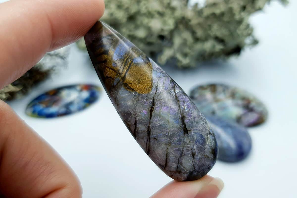 4 pcs Labradorite Pietersite Stone Mix (Set #9) Cabochons SweetyBijou Cabochons   