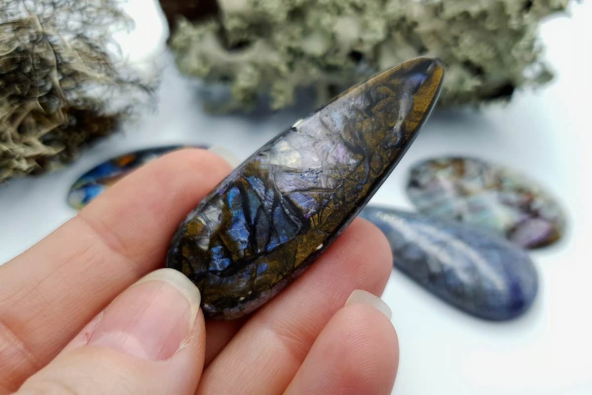 4 pcs Labradorite Pietersite Stone Mix (Set #9) Cabochons SweetyBijou Cabochons   