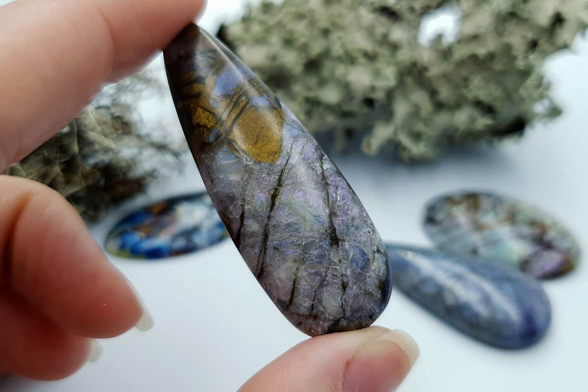 4 pcs Labradorite Pietersite Stone Mix (Set #9) Cabochons SweetyBijou Cabochons   