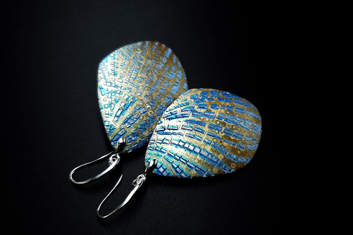 Large Frozen Petals Earrings Earrings SweetyBijou Jewelry   