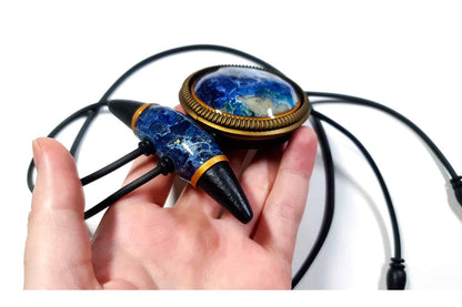 Long Pendant "Blue Lagune" Pendant SweetyBijou Jewelry   