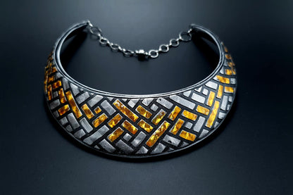 Statment Necklace "Golden Road" Necklace SweetyBijou Jewelry   