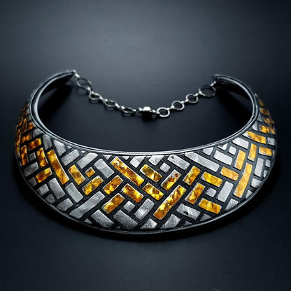 Statment Necklace "Golden Road" Necklace SweetyBijou Jewelry Default Title  