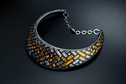 Statment Necklace "Golden Road" Necklace SweetyBijou Jewelry   