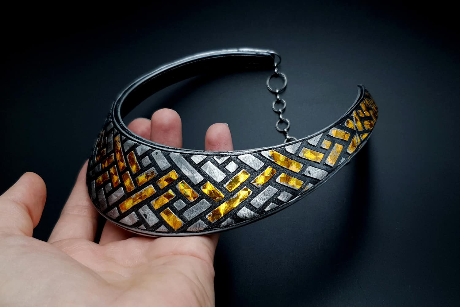 Statment Necklace "Golden Road" Necklace SweetyBijou Jewelry   