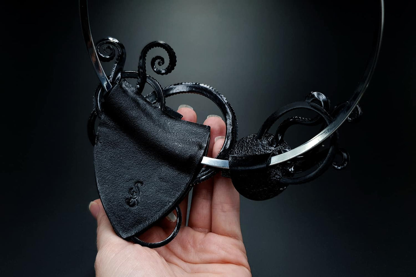 Fused Glass Necklace. Polymer clay Necklace SweetyBijou Jewelry   