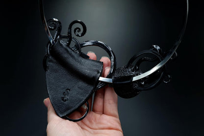 Fused Glass Necklace. Polymer clay Necklace SweetyBijou Jewelry   