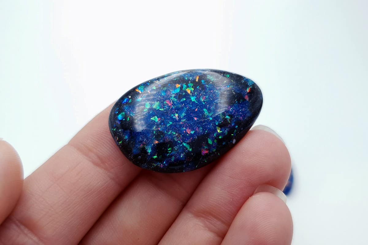 6 pcs Faux Opal in Mix Style from Polymer Clay (#1) Cabochons SweetyBijou Cabochons   