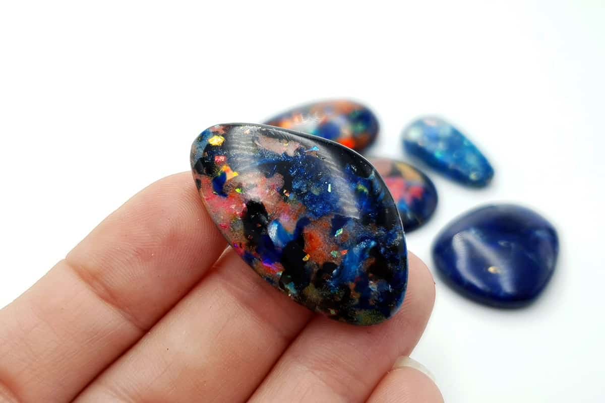 6 pcs Faux Opal in Mix Style (Set #2) Cabochons SweetyBijou Cabochons   