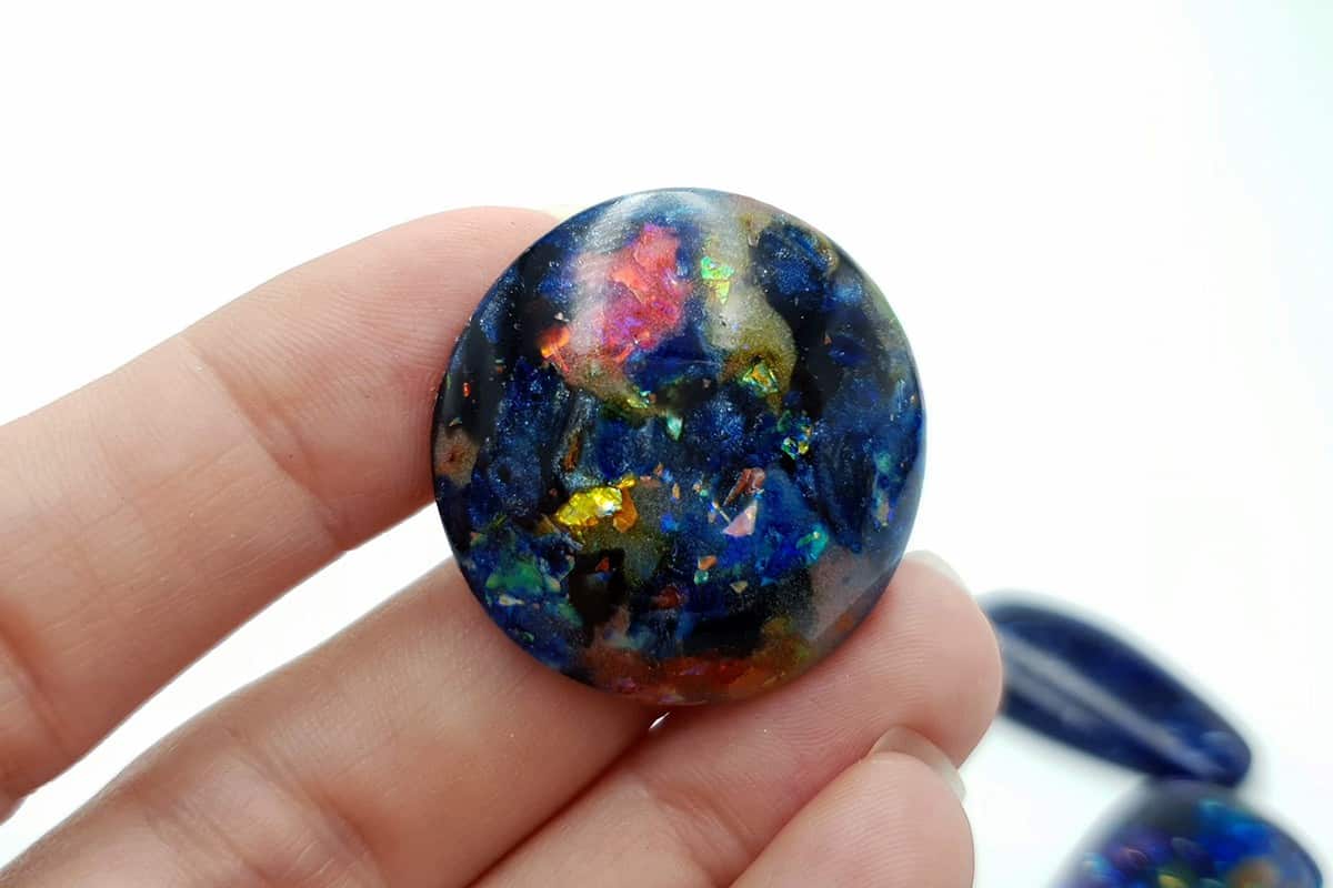 6 pcs Faux Opal in Mix Style from Polymer Clay (#3) Cabochons SweetyBijou Cabochons   