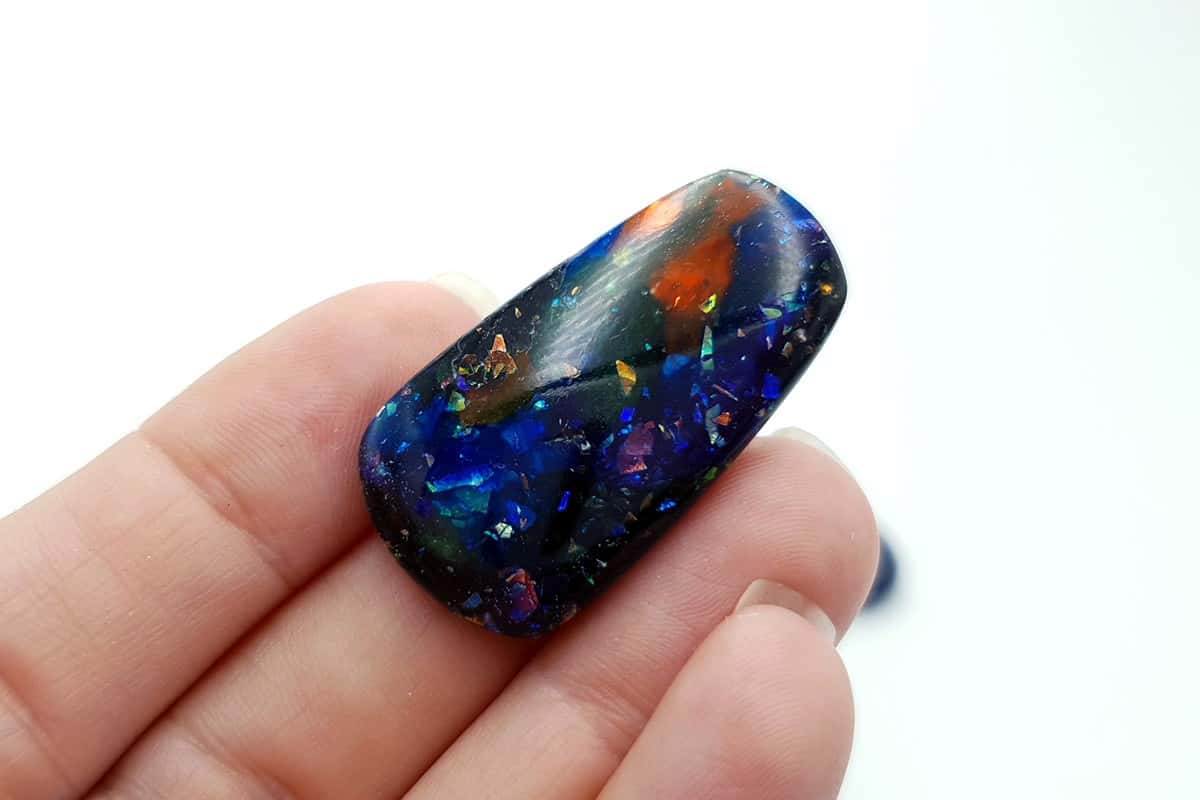 6 pcs Faux Opal in Mix Style from Polymer Clay (#3) Cabochons SweetyBijou Cabochons   