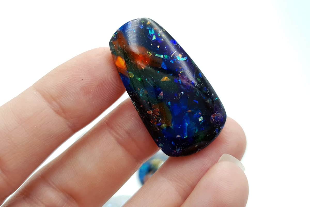 6 pcs Faux Opal in Mix Style from Polymer Clay (#3) Cabochons SweetyBijou Cabochons   