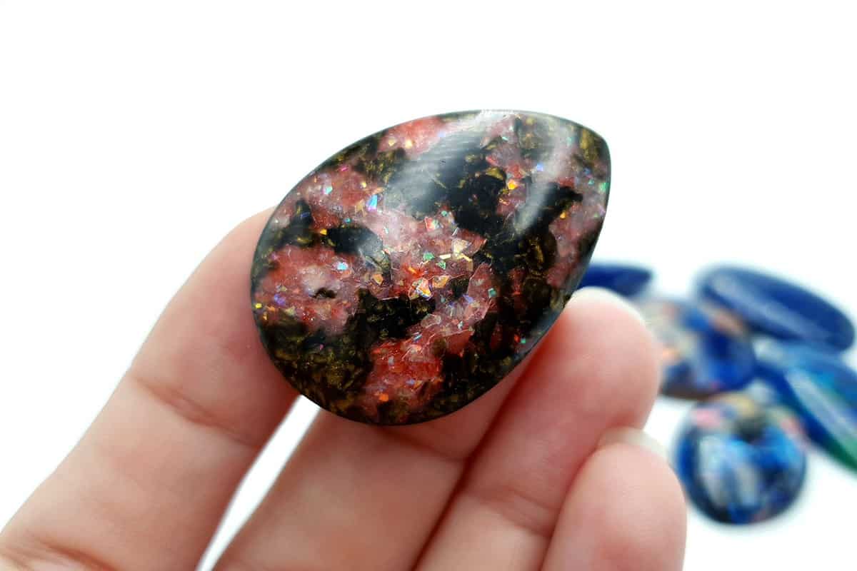 6 pcs Faux Opal in Mix Style from Polymer Clay (#4) Cabochons SweetyBijou Cabochons   