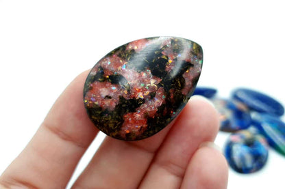 6 pcs Faux Opal in Mix Style from Polymer Clay (#4) Cabochons SweetyBijou Cabochons   