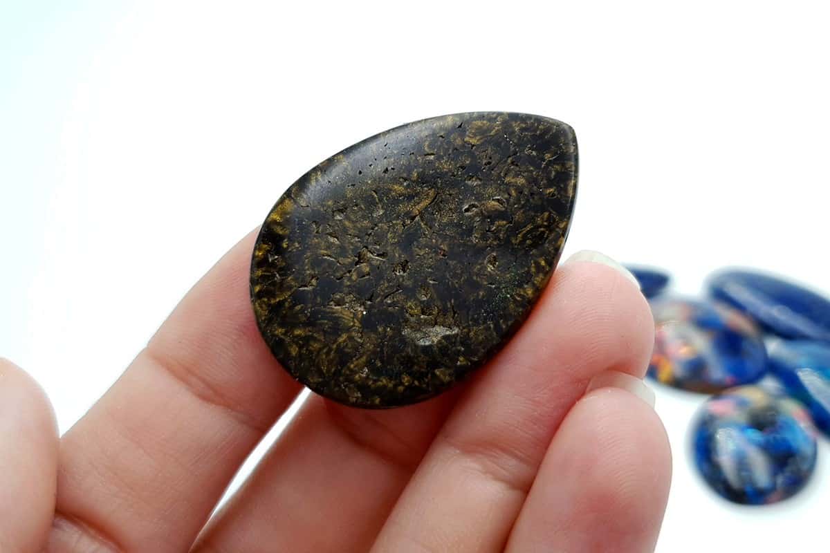 6 pcs Faux Opal in Mix Style from Polymer Clay (#4) Cabochons SweetyBijou Cabochons   