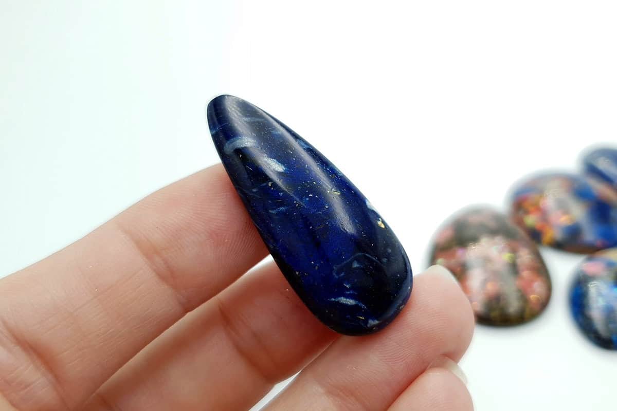 6 pcs Faux Opal in Mix Style from Polymer Clay (#4) Cabochons SweetyBijou Cabochons   