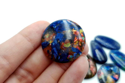 6 pcs Faux Opal in Mix Style from Polymer Clay (#4) Cabochons SweetyBijou Cabochons   