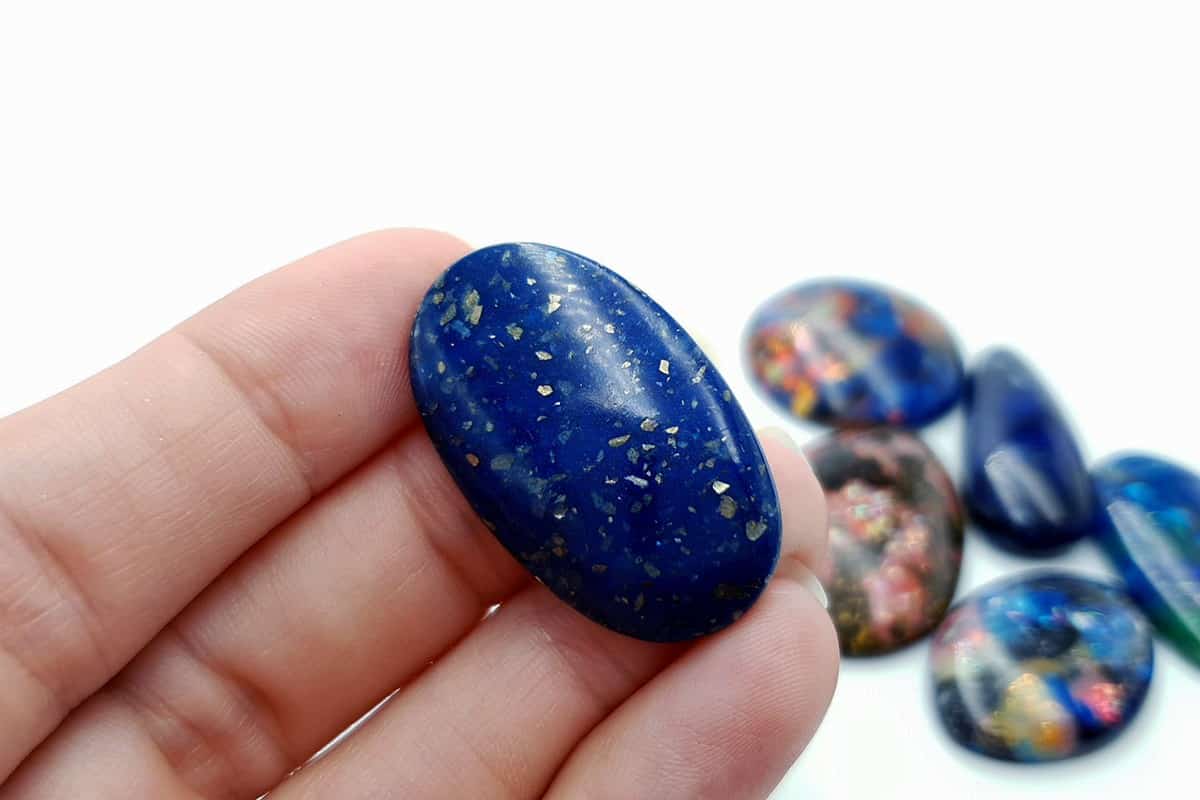 6 pcs Faux Opal in Mix Style from Polymer Clay (#4) Cabochons SweetyBijou Cabochons   