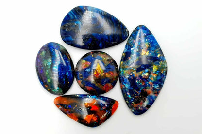 5 pcs Faux Opal in Mix Style from Polymer Clay (#5) Cabochons SweetyBijou Cabochons Default Title  
