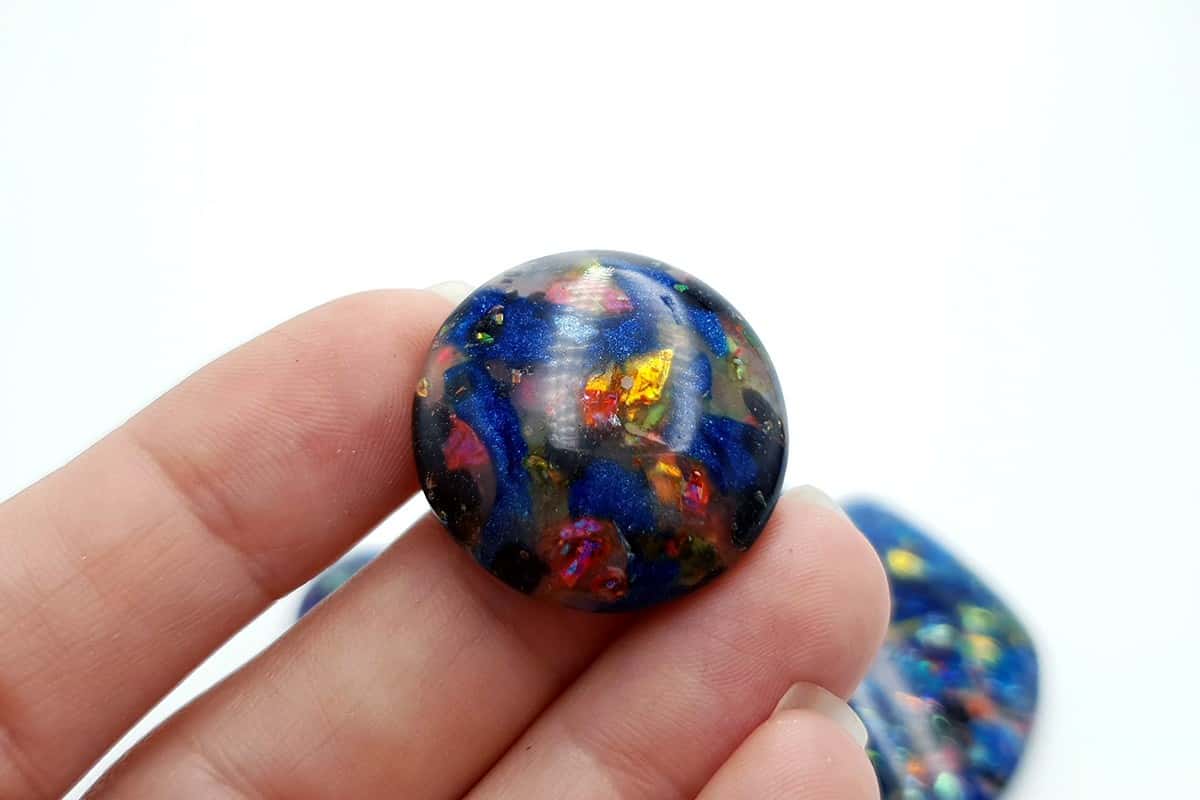 5 pcs Faux Opal in Mix Style from Polymer Clay (#5) Cabochons SweetyBijou Cabochons   