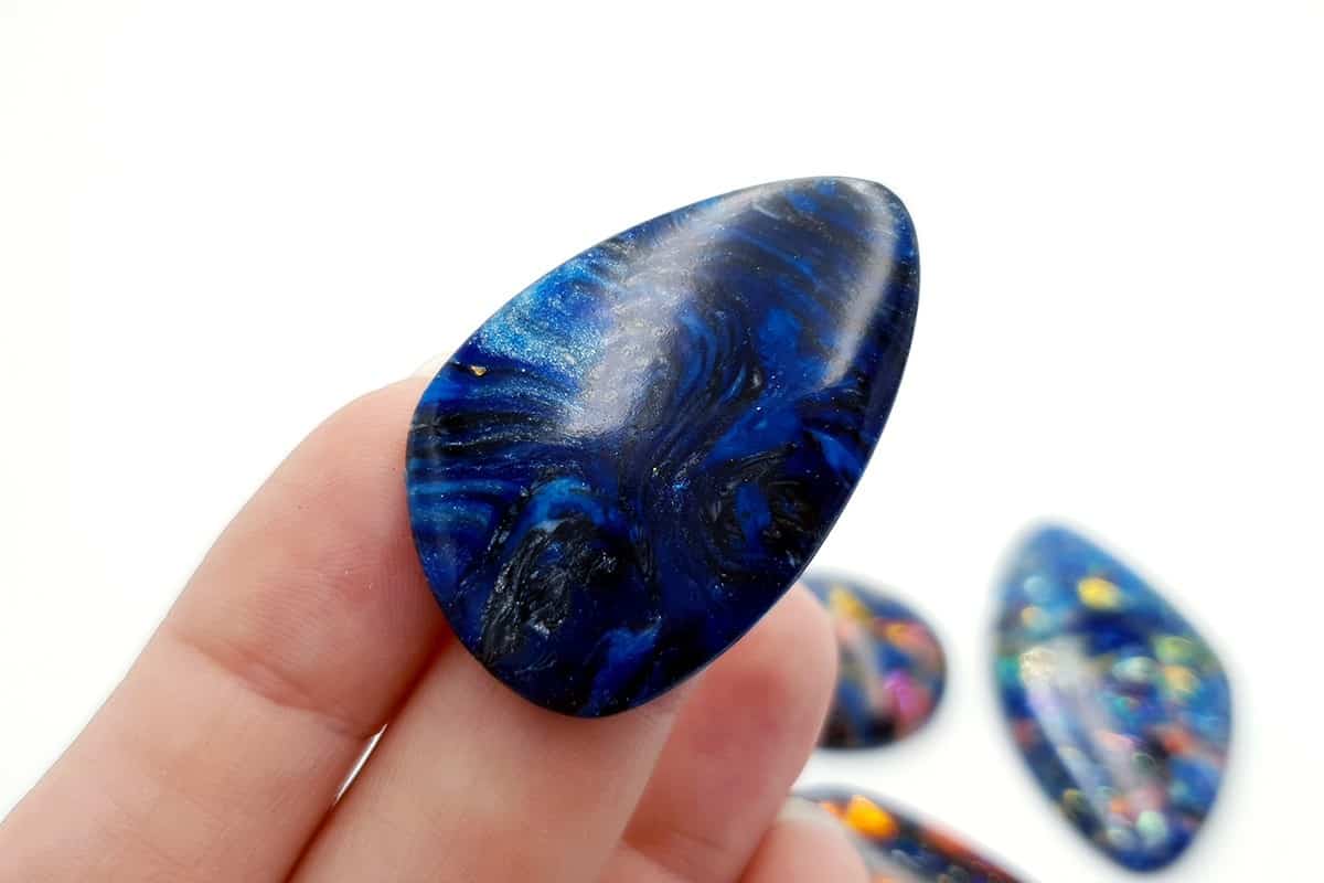 5 pcs Faux Opal in Mix Style from Polymer Clay (#5) Cabochons SweetyBijou Cabochons   