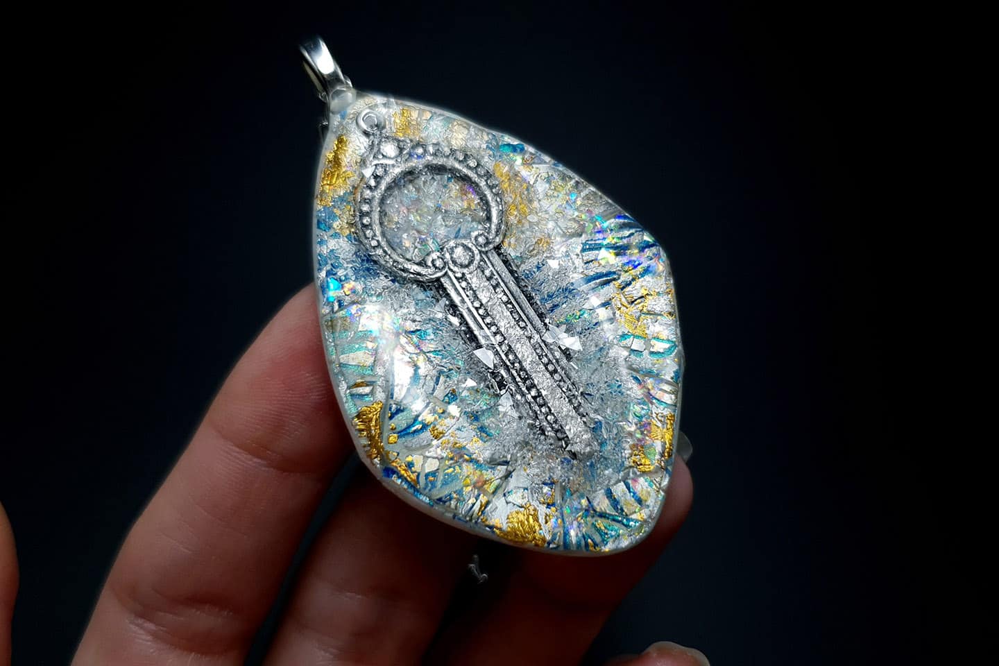 Pendant Magic in the Ice Pendant SweetyBijou Jewelry   