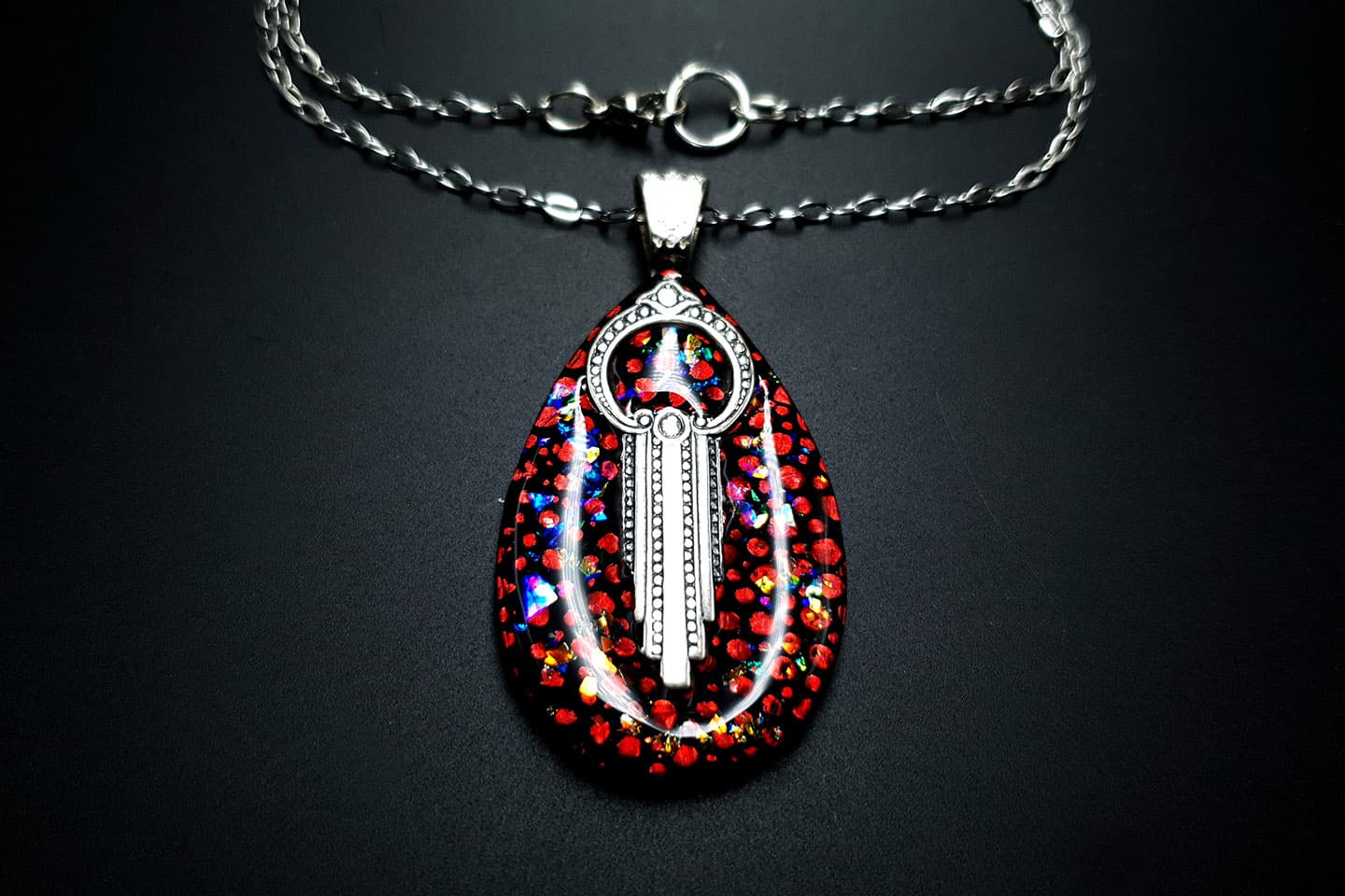 Pendant Waterfall Art Deco Pendant SweetyBijou Jewelry   