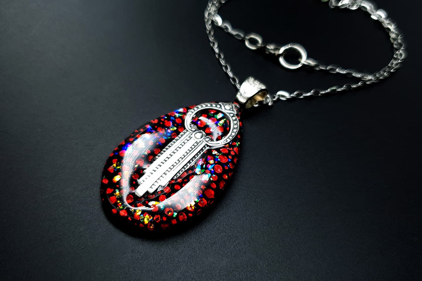 Pendant Waterfall Art Deco Pendant SweetyBijou Jewelry   