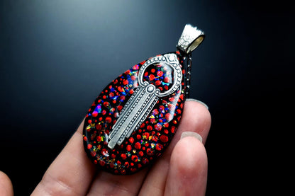 Pendant Waterfall Art Deco Pendant SweetyBijou Jewelry   