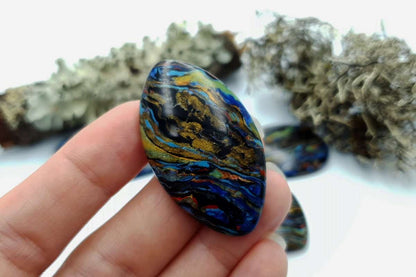 5 pcs Faux Pietersite Stones from Polymer Clay (#1) Cabochons SweetyBijou Cabochons   