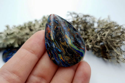 5 pcs Faux Pietersite Stones from Polymer Clay (#1) Cabochons SweetyBijou Cabochons   