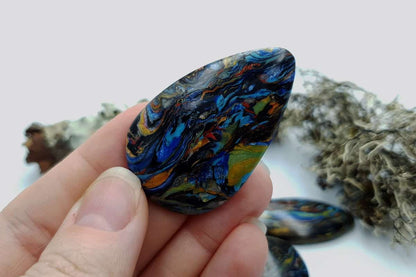 5 pcs Faux Pietersite Stones from Polymer Clay (#2) Cabochons SweetyBijou Cabochons   