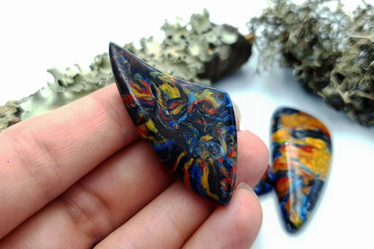 3 pcs Faux Pietersite Stones from Polymer Clay (#5) Cabochons SweetyBijou Cabochons   