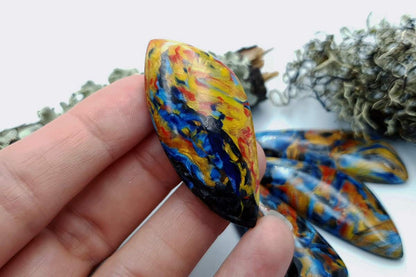 4 pcs Faux Pietersite Stones from Polymer Clay (#6) Cabochons SweetyBijou Cabochons   