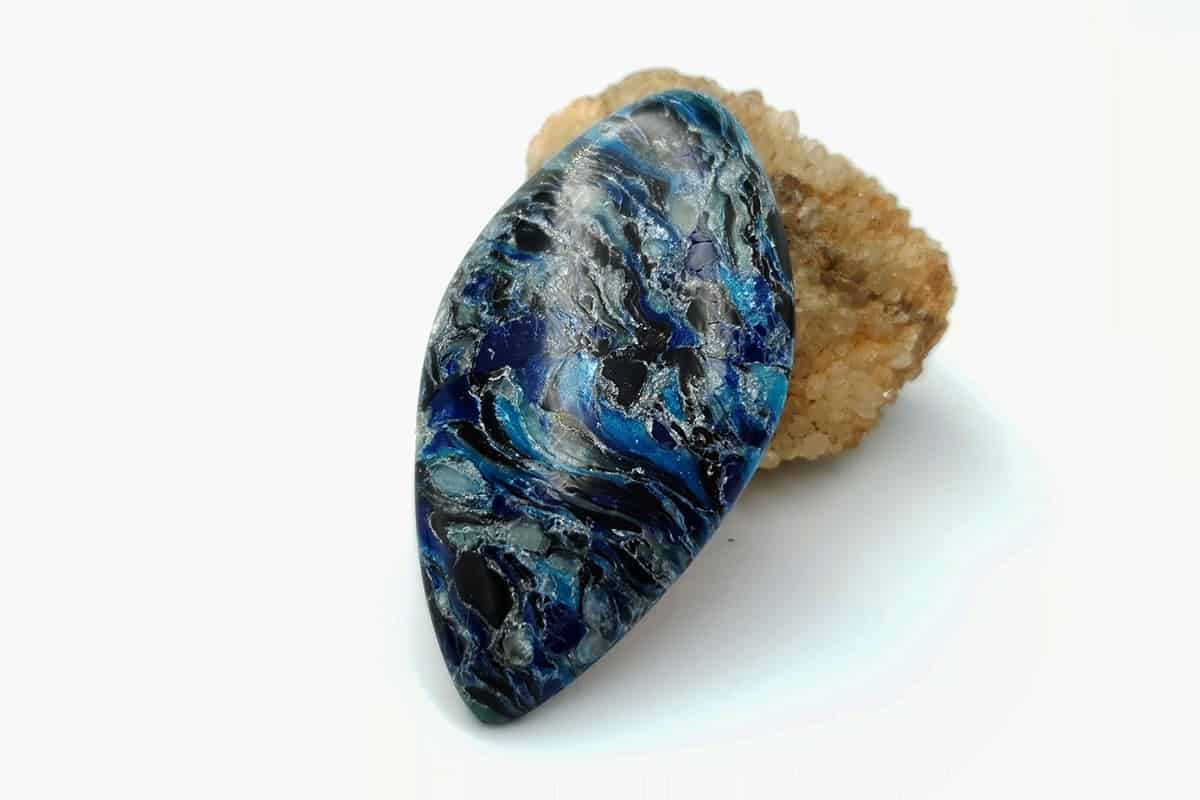 4 pcs Faux Pietersite Stones from Polymer Clay (#8) Cabochons SweetyBijou Cabochons   