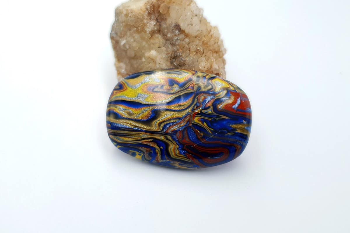 4 pcs Faux Pietersite Stones from Polymer Clay (#8) Cabochons SweetyBijou Cabochons   