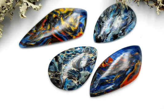 4 pcs Faux Pietersite Stones from Polymer Clay #10 Cabochons SweetyBijou Cabochons   