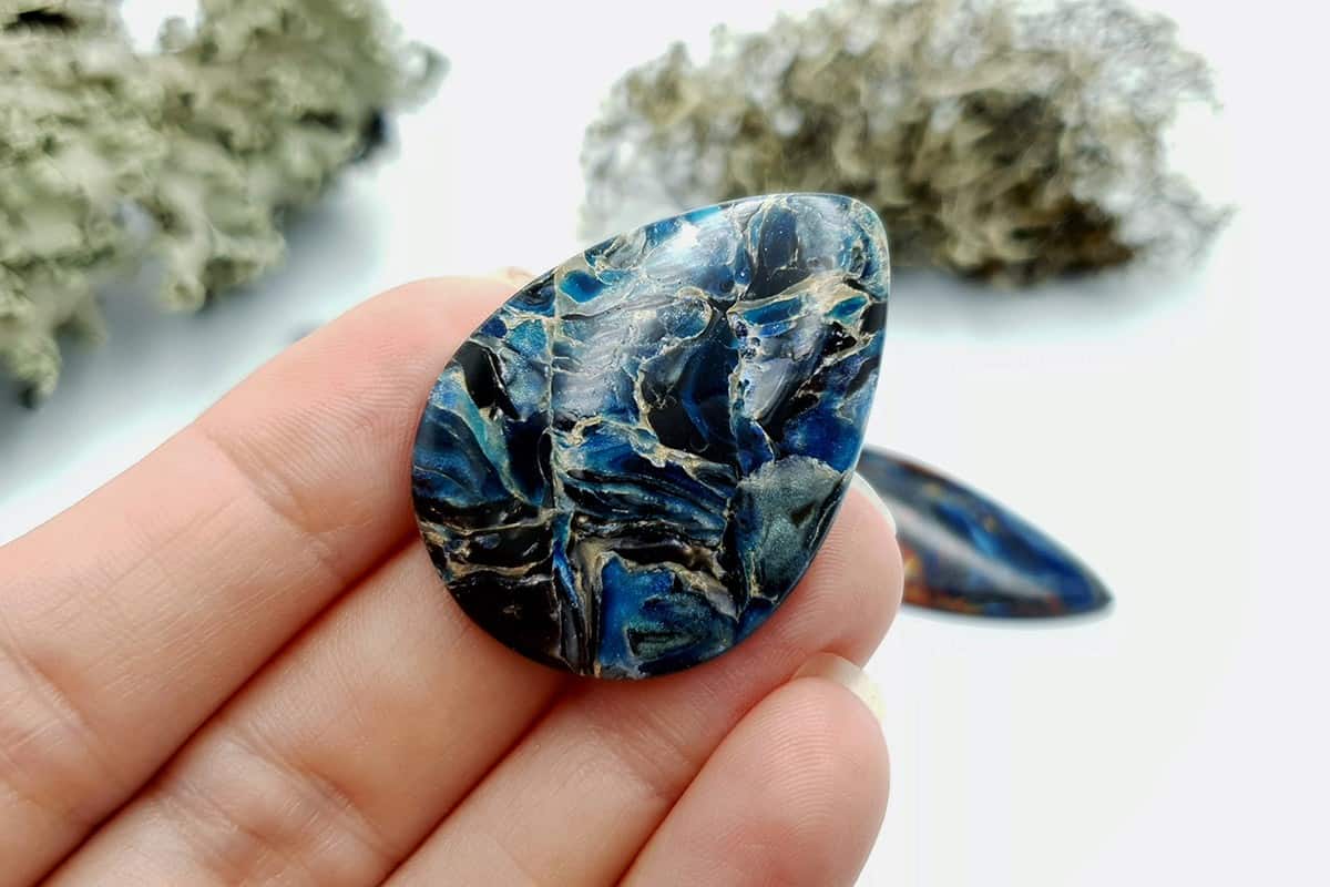 4 pcs Faux Pietersite Stones from Polymer Clay #10 Cabochons SweetyBijou Cabochons   