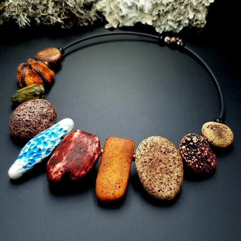 Polymer Clay Necklace "Miss Flintstone" Necklace SweetyBijou Jewelry Default Title  