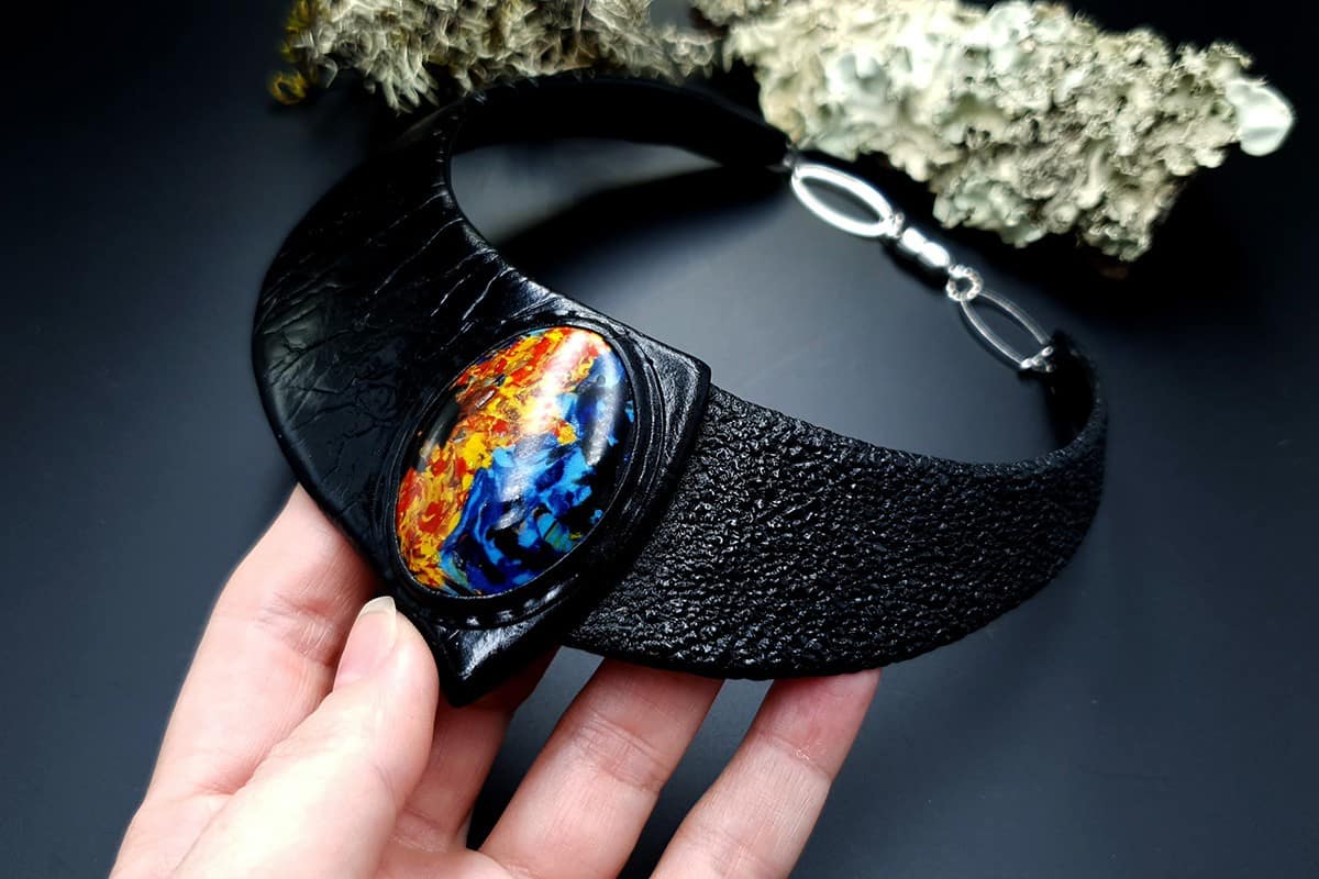 Polymer Clay Necklace #15 Necklace SweetyBijou Jewelry   