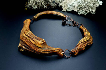 Polymer Clay Necklace Driftwood Necklace SweetyBijou Jewelry   