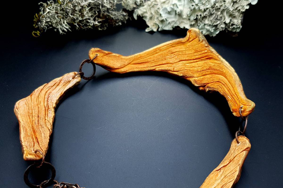 Polymer Clay Necklace Driftwood Necklace SweetyBijou Jewelry   