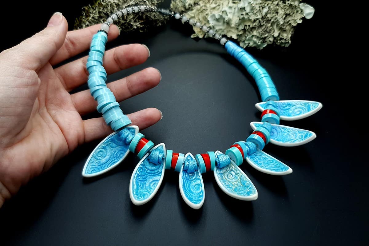 Polymer Clay Necklace #18 Necklace SweetyBijou Jewelry   